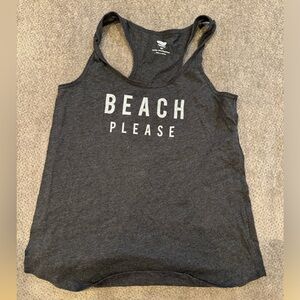 “Beach Please” graphic tank top